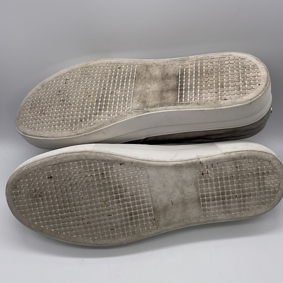 Steve Madden Slip on Sneaker Grey Leather Style:  Gills Sz 8 - Picture 6 of 7